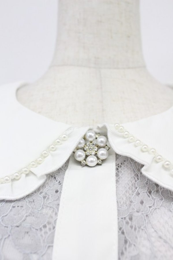 画像6: evelyn / パール襟レースワンピース  グレー T-26-03-16-029-LO-OP-SA-ZT (6)