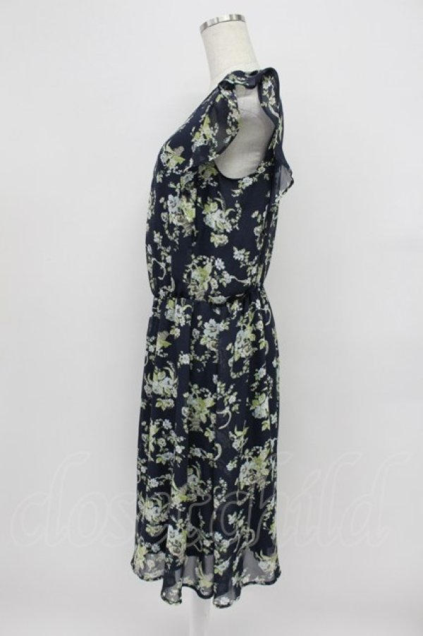 画像3: axes femme / 花柄ワンピース  ネイビー T-26-03-16-030-AX-BL-IG-ZT (3)