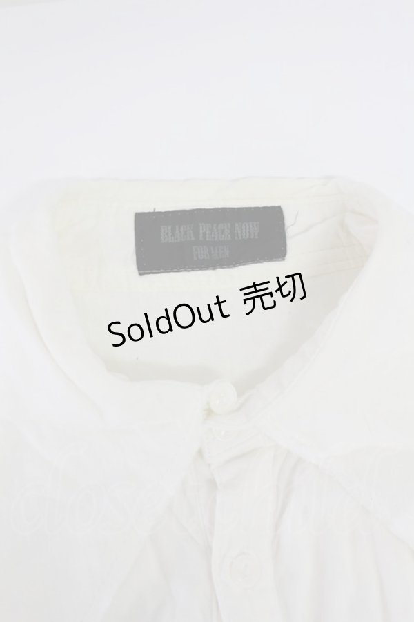 画像8: BPN FOR MEN / 肋骨風ノースリーブガーゼシャツ M ホワイト T-26-03-16-003-GO-BL-SA-ZT (8)