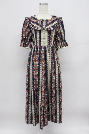 画像: axes femme kawaii / ローズベリーガーデンワンピース M ネイビー T-26-03-16-031-AX-OP-SA-ZT