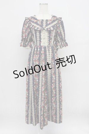 画像: axes femme kawaii / ローズベリーガーデンワンピース M ネイビー T-26-03-16-031-AX-OP-SA-ZH