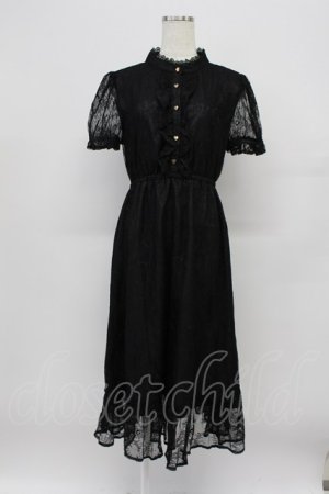 画像: evelyn / ハートボタンレースワンピース  黒 T-26-03-16-033-LO-OP-SA-ZT