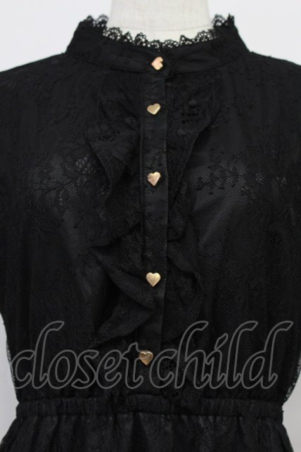 画像6: evelyn / ハートボタンレースワンピース  黒 T-26-03-16-033-LO-OP-SA-ZT (6)