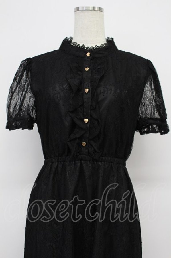 画像7: evelyn / ハートボタンレースワンピース  黒 T-26-03-16-033-LO-OP-SA-ZT (7)