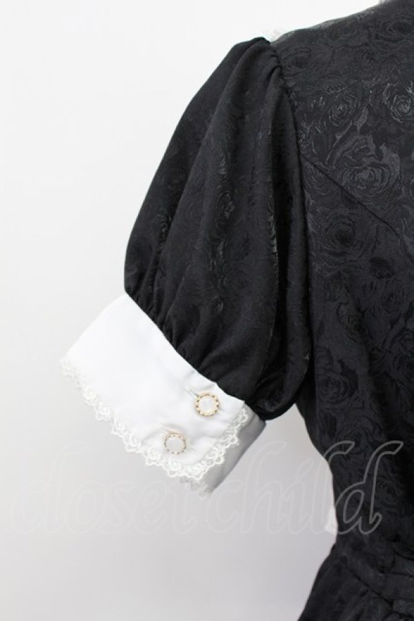 画像3: Pina sweetcollection / ローズジャガードワンピース  黒Ｘ白 T-26-03-16-038-LO-OP-SA-ZT (3)