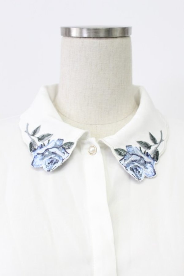 画像5: an another angelus / フォールリーフカットワークボウタイブラウス【洗える】  オフホワイト T-26-03-16-004-CA-BL-SA-ZT (5)