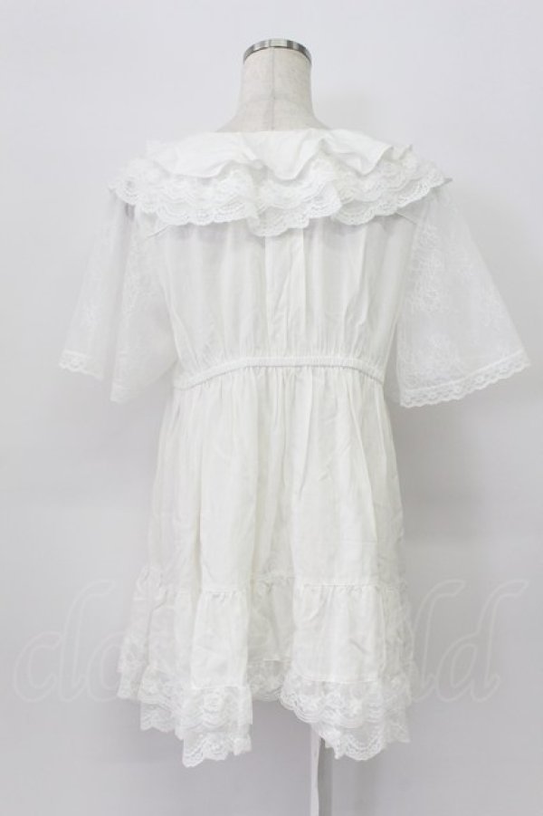 画像2: axes femme / ボリュームフリルチュニック  ホワイト T-26-03-16-040-AX-TO-SA-ZT (2)