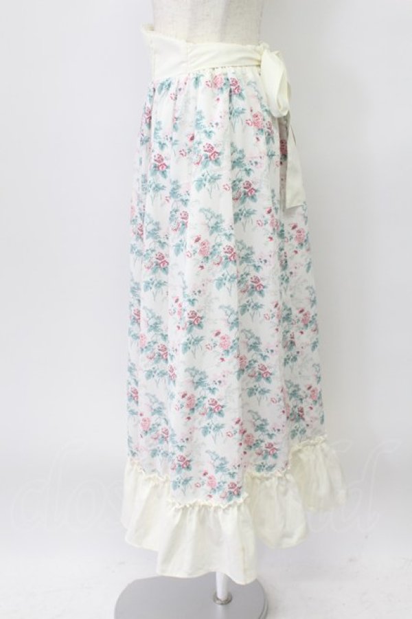 画像4: Kurumi Collaboration / グレイスフルコルセット風ロングスカート M 白 T-26-03-16-044-GO-SK-SA-ZT (4)