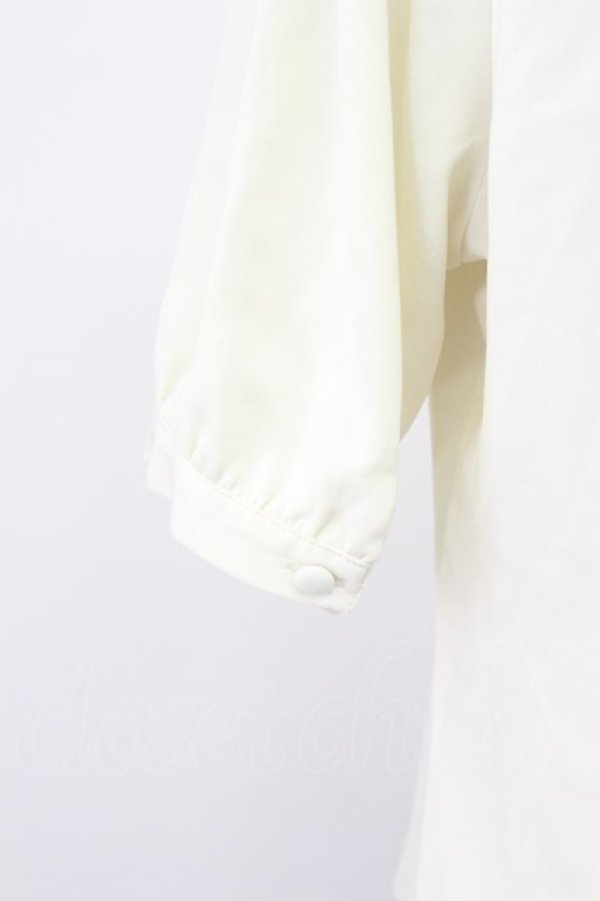 画像3: Fi.n.t / デルフィニウム刺繍ビッグカラーブラウス  ホワイト×ブルー T-26-03-16-005-CA-TO-SA-ZT (3)