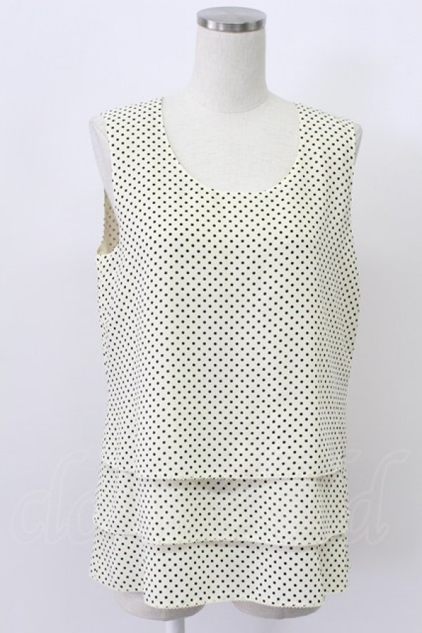 画像1: INGEBORG / ノースリーブトップス  アイボリー T-26-03-16-007-LO-TO-SZ-ZT (1)