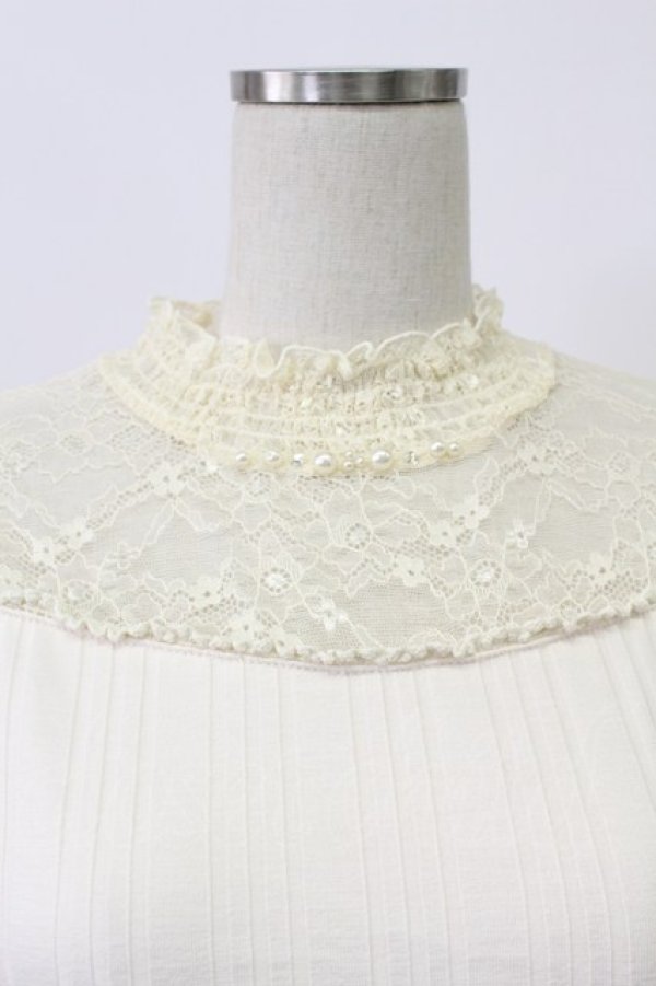 画像5: axes femme / ビスチェ切替半袖プルオーバー  アイボリー T-26-03-16-009-AX-TO-IG-ZT (5)