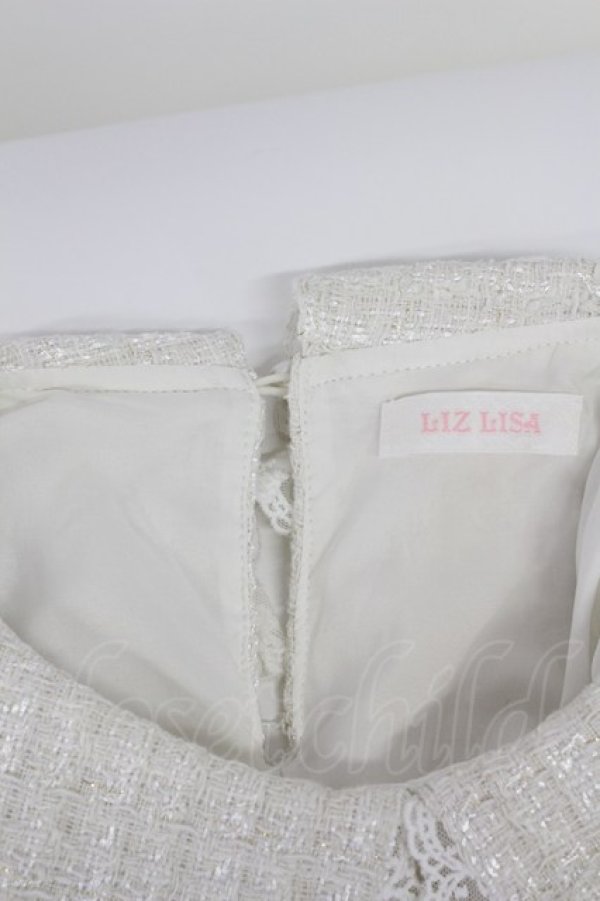 画像11: LIZ LISA / 半袖メッセージリボンツイードセットアップ  白Ｘピンク T-26-03-16-010-LO-OP-SA-ZT (11)