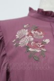 画像5: axes femme / ローズ刺繍プチフリルブラウス M 濃ピンク T-26-03-16-013-AX-BL-SA-ZT (5)