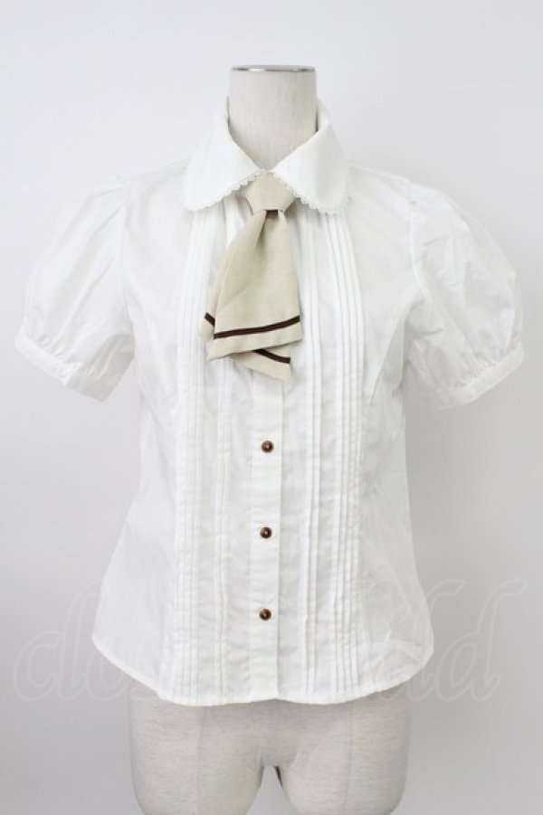 画像1: Kurumi Collaboration / マリンアカデミアブラウス M 中白 T-26-03-17-001-GO-BL-SA-ZT (1)