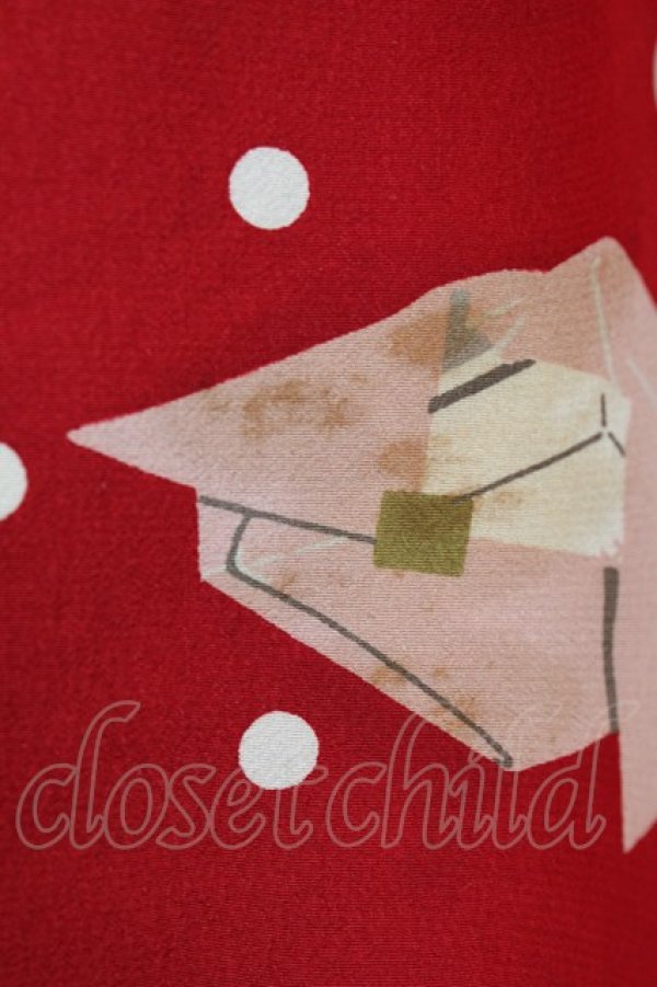 画像4: PINK HOUSE / ドット&包装紙プリントノースリーブワンピース  赤Ｘ白 T-26-03-17-027-LO-OP-SA-ZT (4)