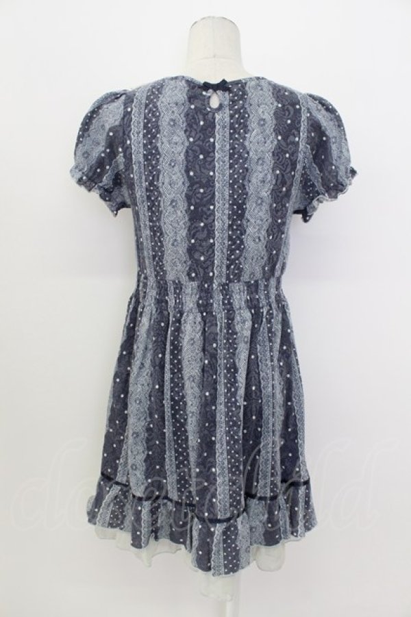 画像2: axes femme / ドットＸレース柄チュニック M コン T-26-03-17-030-AX-OP-SA-ZT (2)