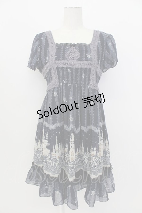 画像1: axes femme / 街柄シルエットメルヘンチュニ  ネイビー T-26-03-17-031-AX-OP-SA-ZT (1)