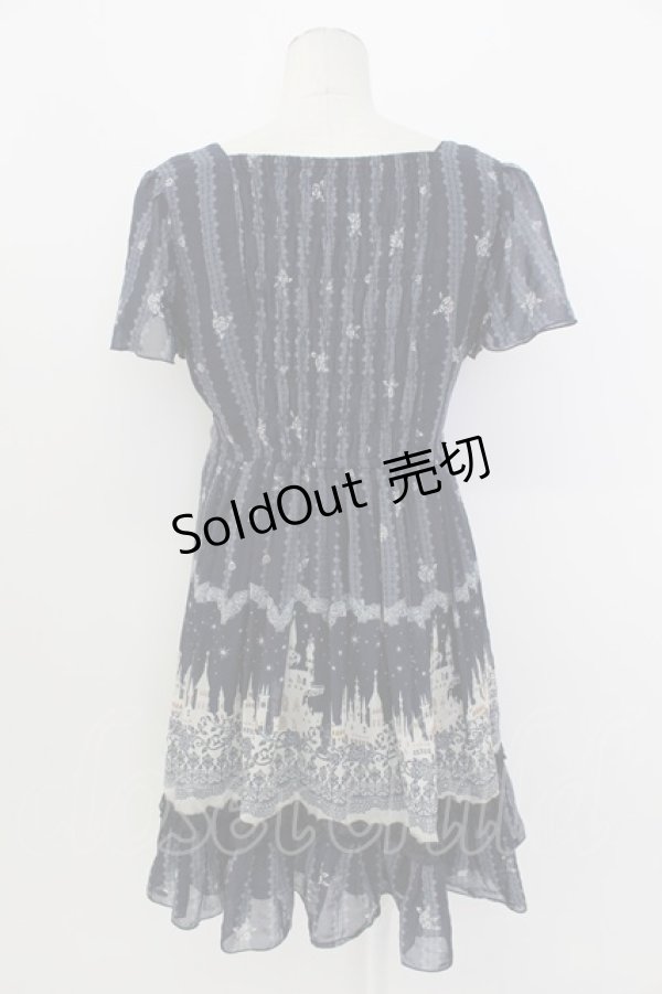 画像2: axes femme / 街柄シルエットメルヘンチュニ  ネイビー T-26-03-17-031-AX-OP-SA-ZT (2)