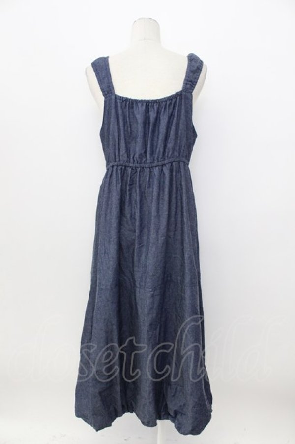 画像2: axes femme / バルーンジャンパースカート  インディゴ T-26-03-17-032-AX-OP-SA-ZT (2)