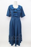 画像1: axes femme / ジャボブローチ付ワンピース  ブルー T-26-03-17-033-AX-OP-SA-ZT (1)