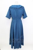 画像2: axes femme / ジャボブローチ付ワンピース  ブルー T-26-03-17-033-AX-OP-SA-ZT (2)