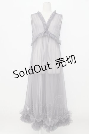 画像: axes femme / レイヤード用チュールワンピース  グレー T-26-03-17-034-AX-OP-SA-ZT