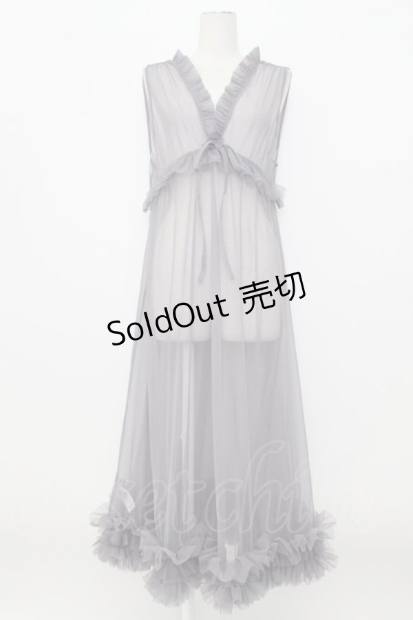 画像1: axes femme / レイヤード用チュールワンピース  グレー T-26-03-17-034-AX-OP-SA-ZT (1)