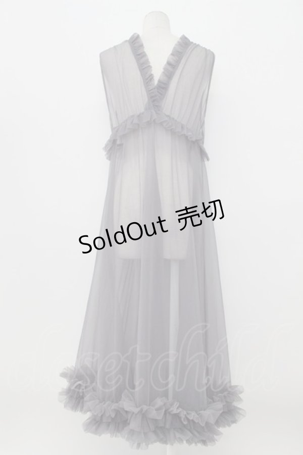 画像2: axes femme / レイヤード用チュールワンピース  グレー T-26-03-17-034-AX-OP-SA-ZT (2)