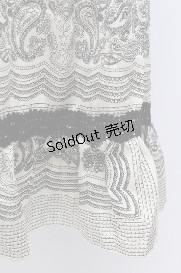 画像4: axes femme / ニットレースペイズリープリントチュニック  アイボリーＸ黒 T-26-03-17-035-AX-OP-SA-ZT (4)