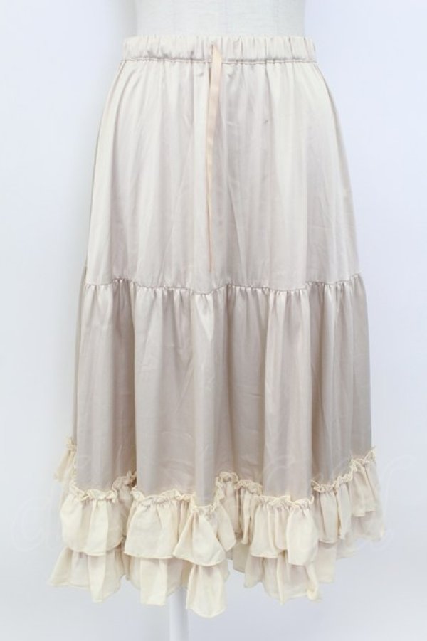 画像1: axes femme kawaii / ミディフリルペチスカート  ベージュ T-26-03-17-036-AX-SK-SA-ZT (1)