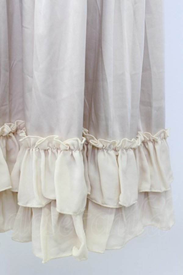 画像3: axes femme kawaii / ミディフリルペチスカート  ベージュ T-26-03-17-036-AX-SK-SA-ZT (3)