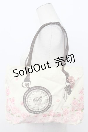 画像: axes femme / バラ柄ゴージャストートバッグ  ベージュ T-26-03-17-043-AX-BG-SA-ZT