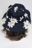 画像3: INGEBORG / マーガレット柄帽子  ネイビー T-26-03-17-045-LO-AC-SA-ZT (3)