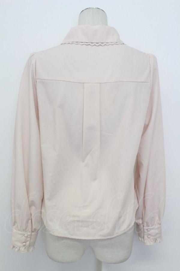 画像2: axes femme / レースフリルブラウス M ピンク T-26-03-17-008-AX-BL-SA-ZT (2)
