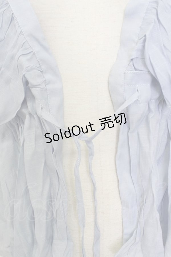 画像4: axes femme / ボリュームフリルカーデ M サックス T-26-03-17-012-AX-TO-SA-ZT (4)