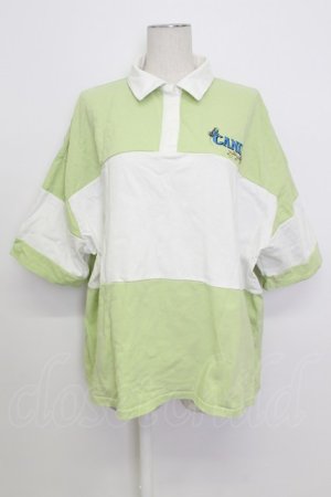 画像: Candy Stripper / 半袖ラガーシャツ 2 グリーン T-26-03-17-013-PU-TO-SA-ZT