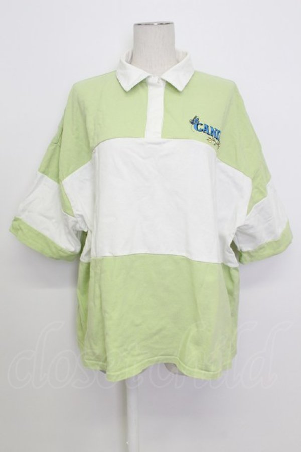 画像1: Candy Stripper / 半袖ラガーシャツ 2 グリーン T-26-03-17-013-PU-TO-SA-ZT (1)