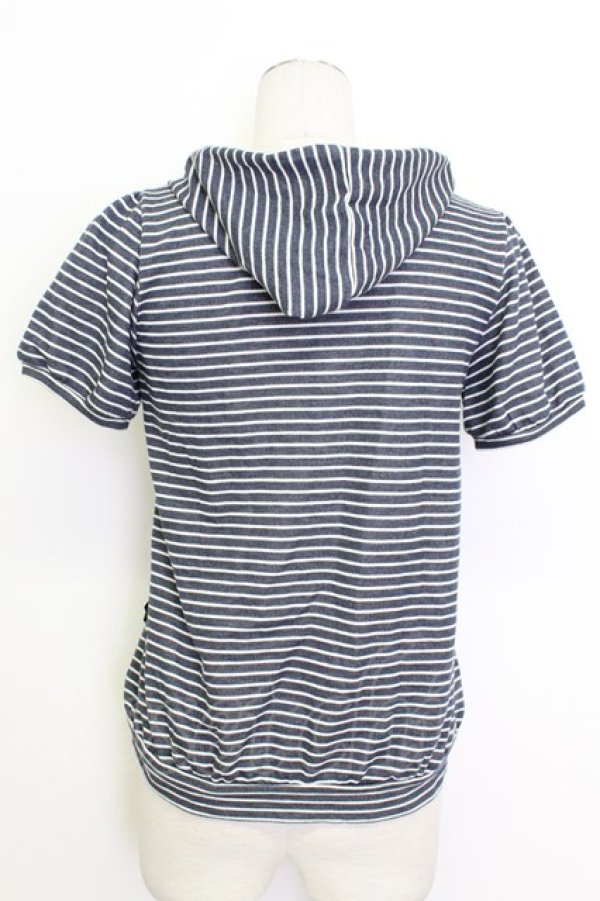 画像2: axes femme / キャッスルフレームカットソー M ネイビー T-26-03-17-015-AX-TO-SA-ZT (2)