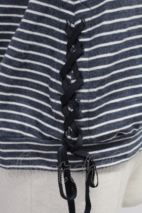 画像3: axes femme / キャッスルフレームカットソー M ネイビー T-26-03-17-015-AX-TO-SA-ZT (3)