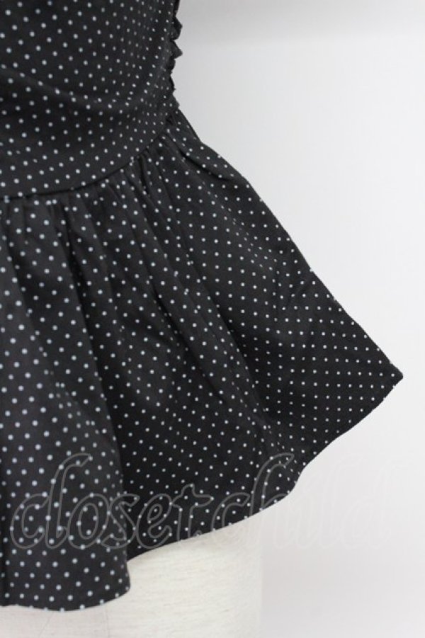 画像4: Lily Brown / ドット半袖トップス  黒 T-26-03-17-016-EL-TO-SA-ZT (4)