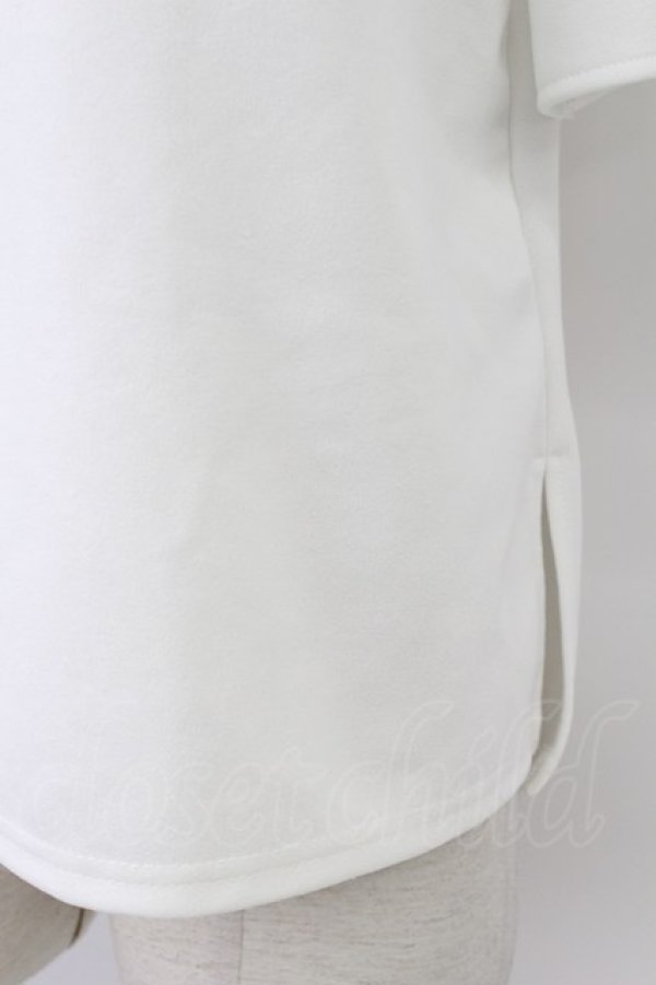 画像4: axes femme / 袖レース切替カットプルオーバー  ホワイト T-26-03-17-002-AX-TO-SA-ZT (4)