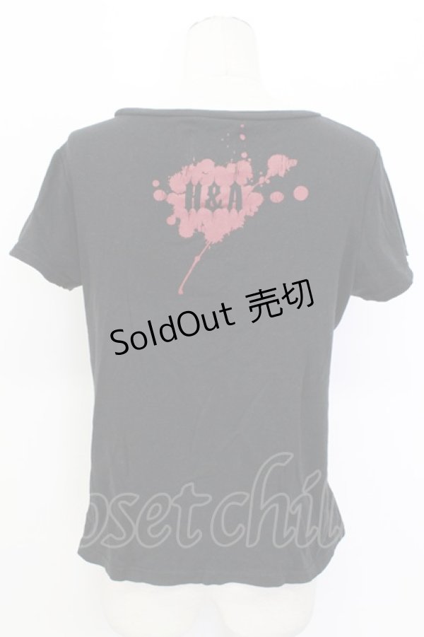 画像2: HANGRY&ANGRY / HANGRY&ANGRY半袖カットソー  黒Ｘグレー T-26-03-17-020-HN-TO-SA-ZT (2)