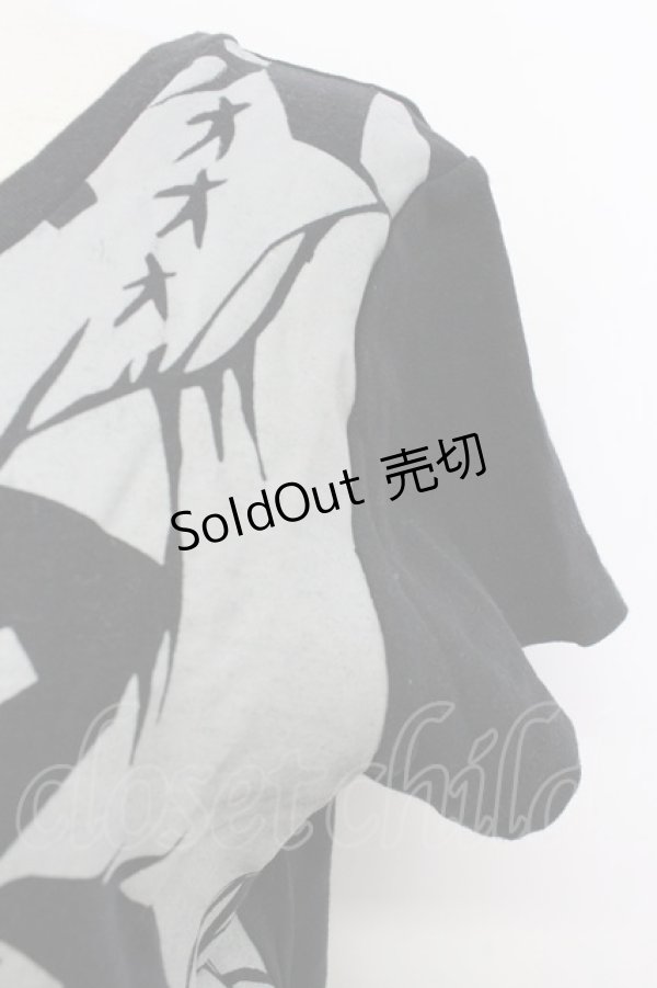 画像3: HANGRY&ANGRY / HANGRY&ANGRY半袖カットソー  黒Ｘグレー T-26-03-17-020-HN-TO-SA-ZT (3)