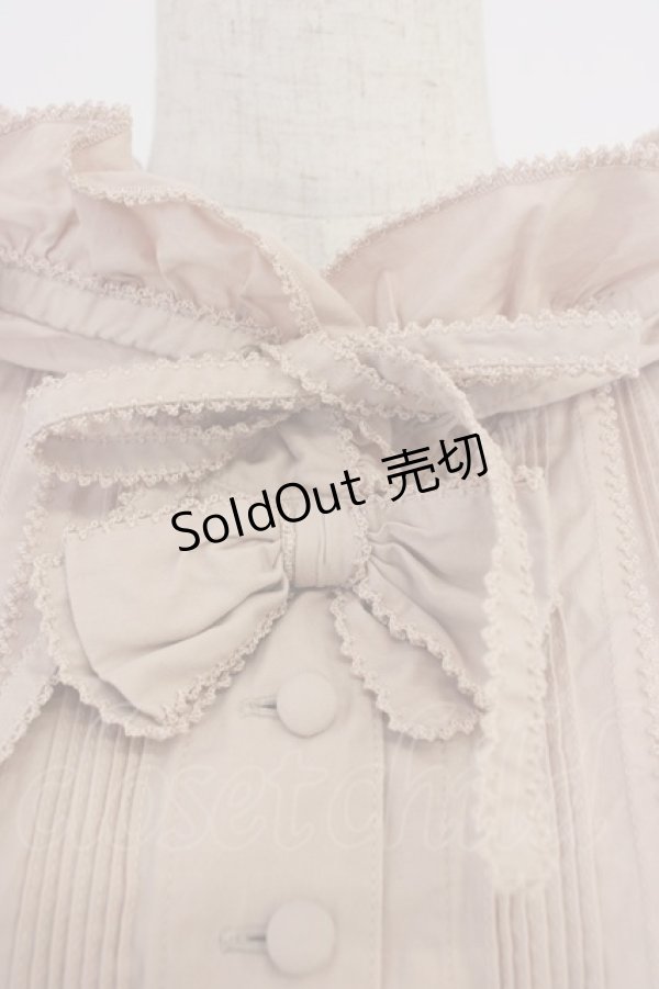 画像3: KANEKO ISAO / フードピンタックノースリーブブラウス  ピンク T-26-03-21-023-EL-BL-SA-ZT (3)