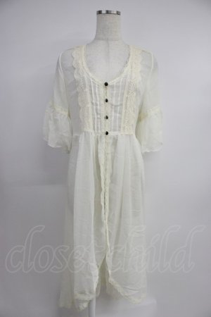 画像: axes femme / バックレースデザインガウン M ホワイト T-26-03-21-024-AX-TO-SA-ZT