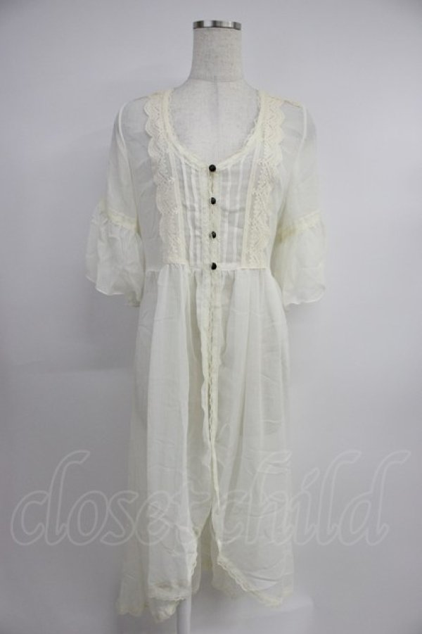 画像1: axes femme / バックレースデザインガウン M ホワイト T-26-03-21-024-AX-TO-SA-ZT (1)