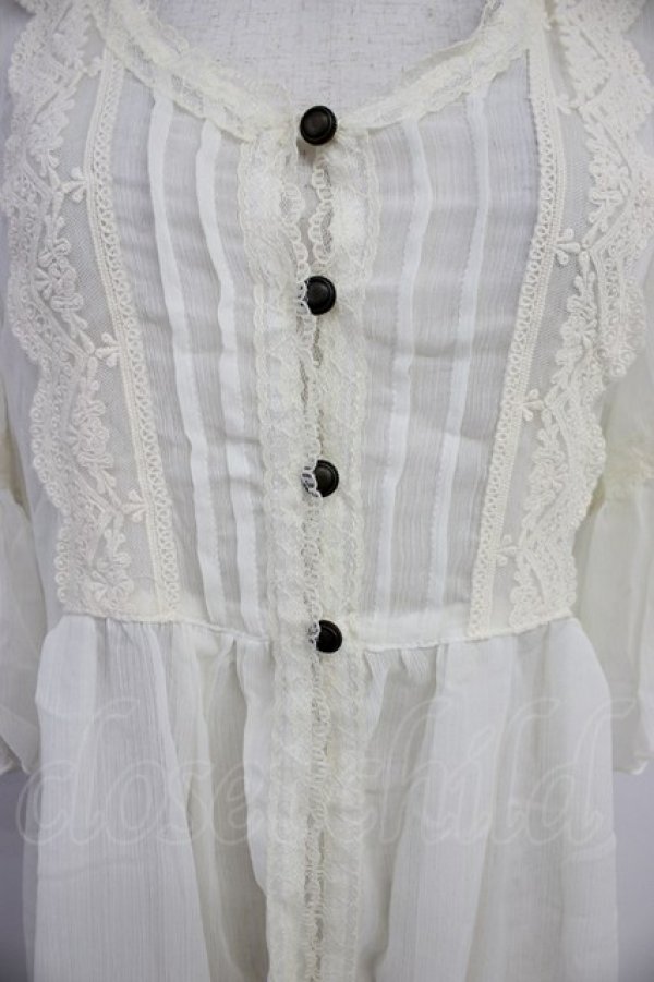 画像3: axes femme / バックレースデザインガウン M ホワイト T-26-03-21-024-AX-TO-SA-ZT (3)