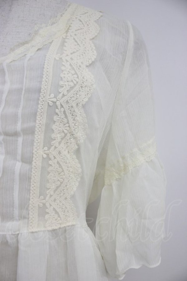 画像4: axes femme / バックレースデザインガウン M ホワイト T-26-03-21-024-AX-TO-SA-ZT (4)