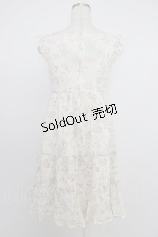 画像2: Emily Temple cute / バレリーナローズノースリーブワンピース  白ＸピンクＸ青 T-26-03-21-025-ET-OP-SA-ZT (2)