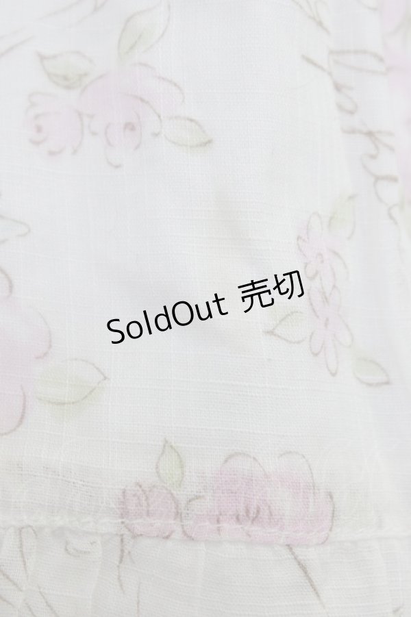 画像3: Emily Temple cute / バレリーナローズノースリーブワンピース  白ＸピンクＸ青 T-26-03-21-025-ET-OP-SA-ZT (3)